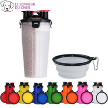 Charger l'image dans la galerie, 2-en-1 Bouteille d'eau et récipient de stockage de nourriture - Le bonheur du Chien