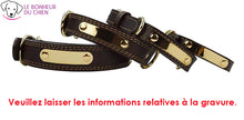 Charger l'image dans la galerie, Collier en cuir personnalisable - Le bonheur du Chien